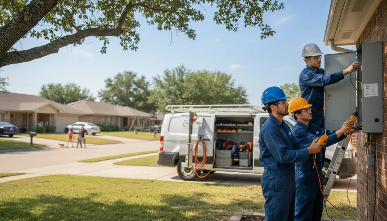Certified electrician providing emergency electrical services in Barneveld, WI